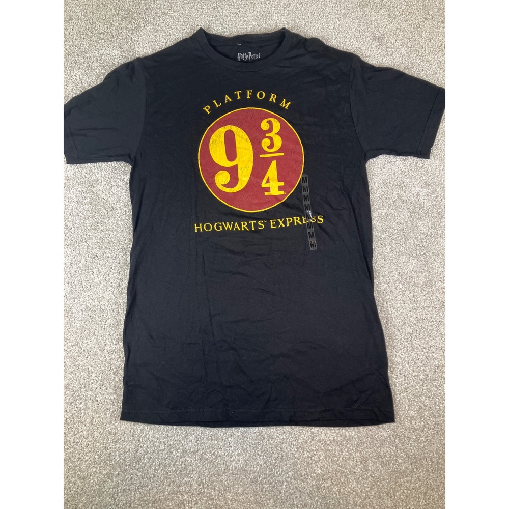 Harry Potter Platform 9‎ 3/4 Hogwarts Express Black T Shirt Mens Medium
